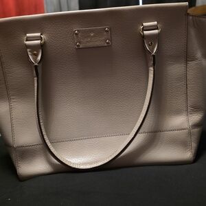 Kate Spade Taupe Leather Tote Bag